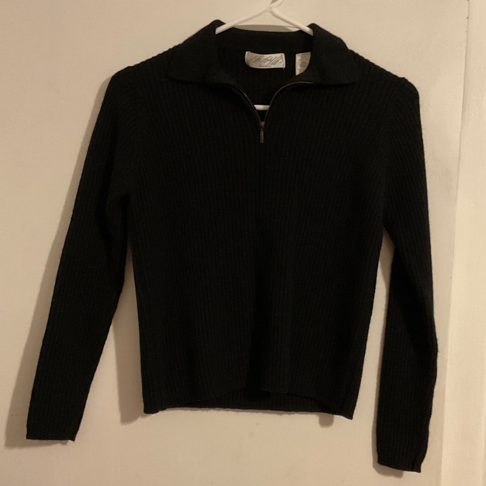 Black wool sweater